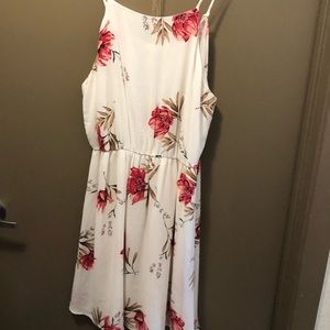 White floral tank float dress (Never Worn)
